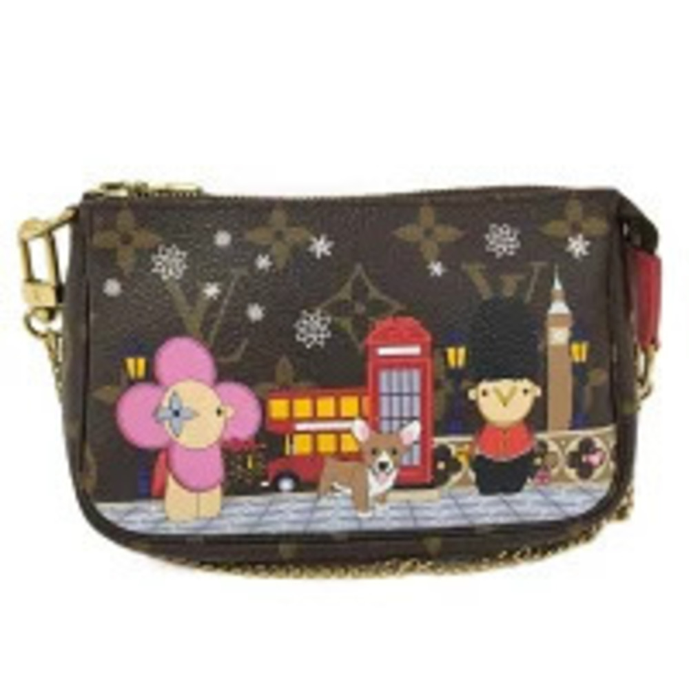 LOUIS VUITTON Pochette Accessoires Handbag Monogram Vivienne Brown Multicolor